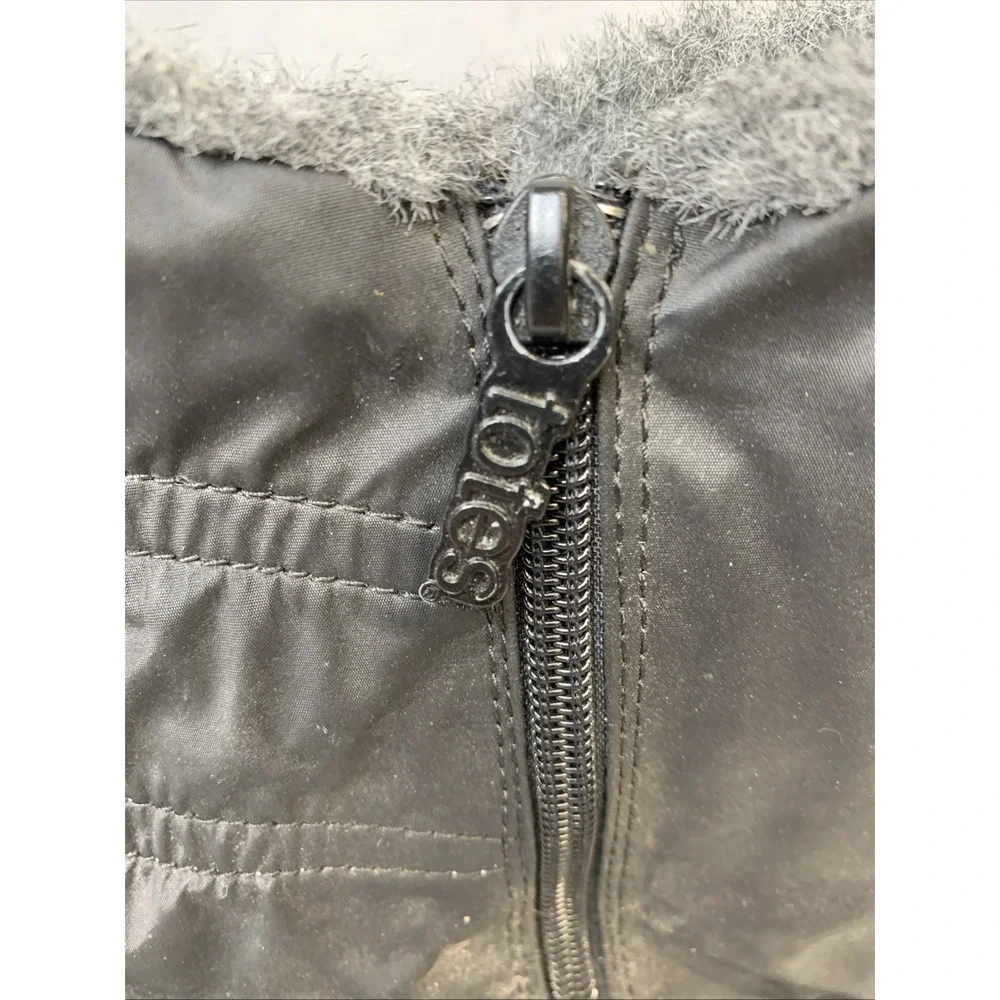 Totes Snow Boots Women's Size 10 M Rikki Black Faux‎ Fur Lined Zip Up